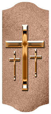 DARAY-C-517-CP-SH-BZ Copper 3 Crosses Shimmer Bronze